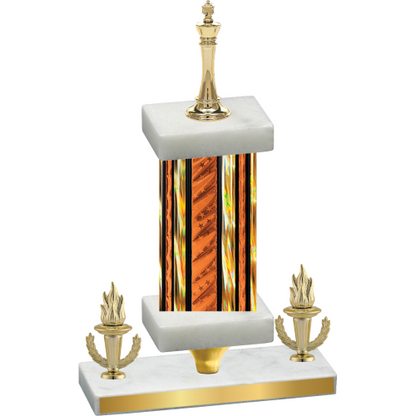 Premium Single Orange Glacier Victory Chess Trophy