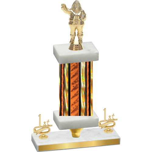 Premium Single Orange Glacier First Place Holiday Trophy