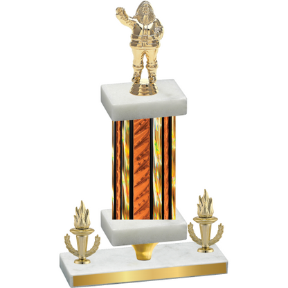 Premium Single Orange Glacier Victory Holiday Trophy