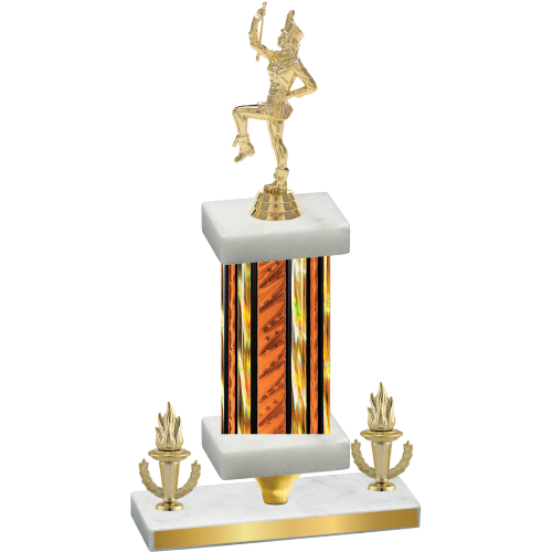 Premium Single Orange Glacier Victory Majorette Trophy