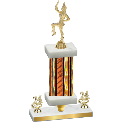 Premium Single Orange Glacier Year Majorette Trophy