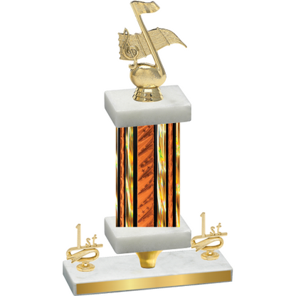 Premium Single Orange Glacier First Place Music Trophy