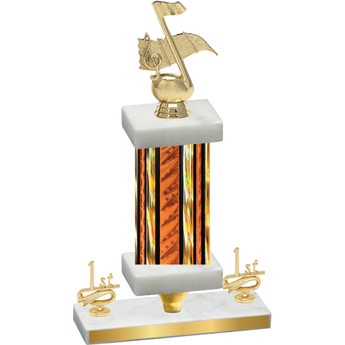 Premium Single Orange Glacier First Place Music Trophy