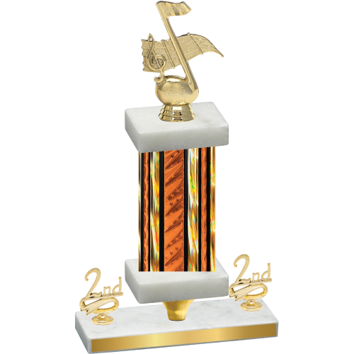 Premium Single Orange Glacier Second Place Music Trophy