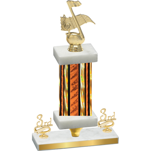 Premium Single Orange Glacier Third Place Music Trophy