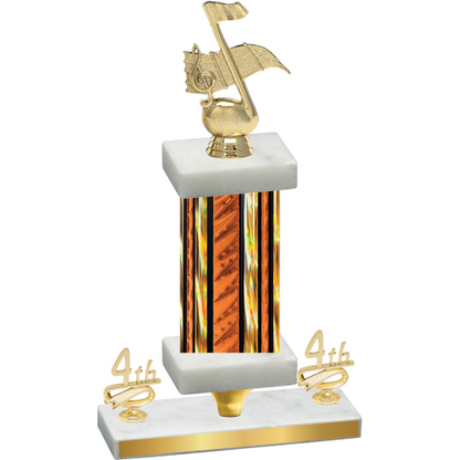 Premium Single Orange Glacier Fourth Place Music Trophy