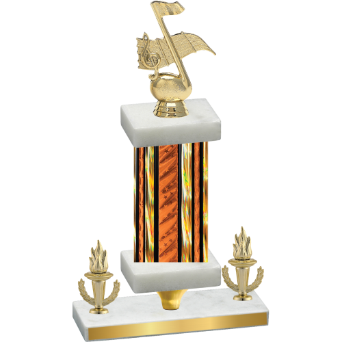 Premium Single Orange Glacier Victory Music Trophy