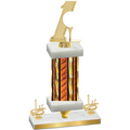 Premium Single Orange Glacier First Place Golf Trophy