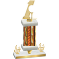 Premium Single Orange Glacier Fourth Place Golf Trophy