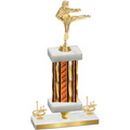 Premium Single Orange Glacier First Place Karate Trophy