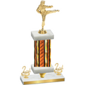 Premium Single Orange Glacier Second Place Karate Trophy