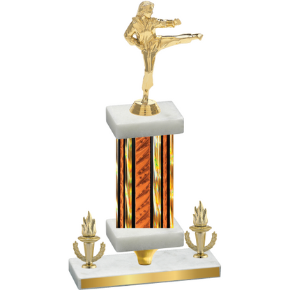 Premium Single Orange Glacier Victory Karate Trophy