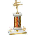 Premium Single Orange Glacier First Place Karate Trophy