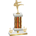 Premium Single Orange Glacier Second Place Karate Trophy