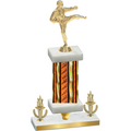 Premium Single Orange Glacier Victory Karate Trophy
