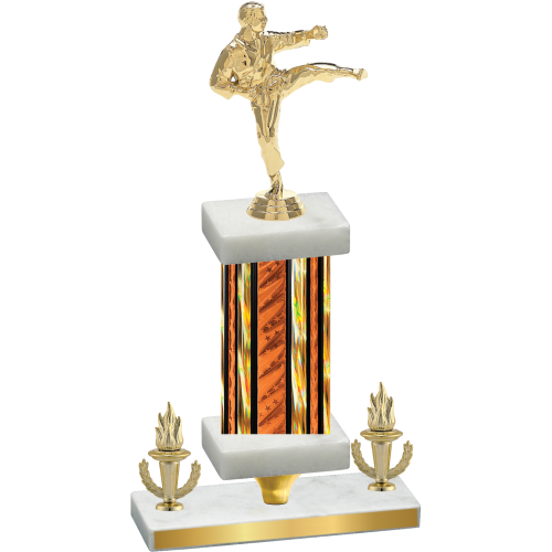 Premium Single Orange Glacier Victory Karate Trophy