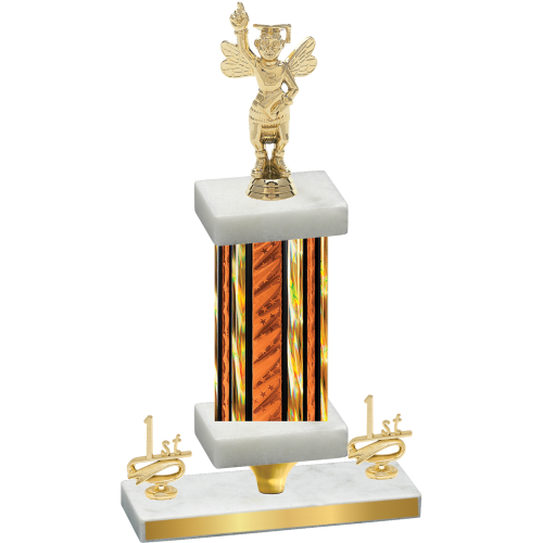 Premium Single Orange Glacier First Place Academics Trophy