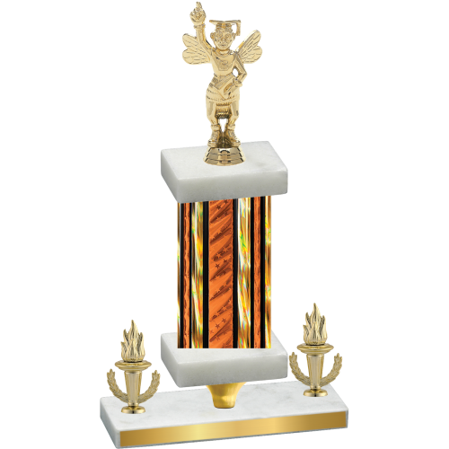 Premium Single Orange Glacier Victory Academics Trophy