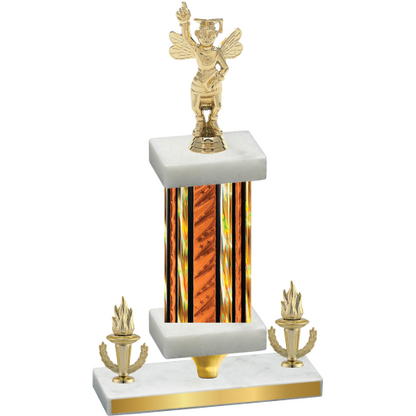 Premium Single Orange Glacier Victory Academics Trophy