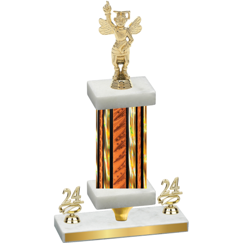 Premium Single Orange Glacier Year Academics Trophy