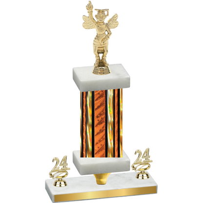 Premium Single Orange Glacier Year Academics Trophy