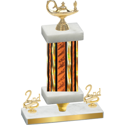 Premium Single Orange Glacier Second Place Academics Trophy