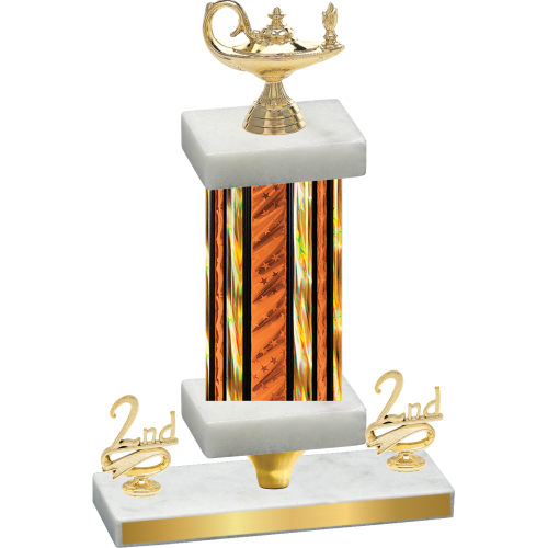 Premium Single Orange Glacier Second Place Academics Trophy