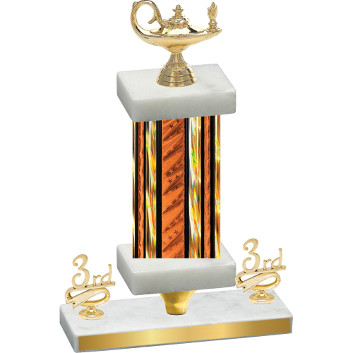 Premium Single Orange Glacier Third Place Academics Trophy