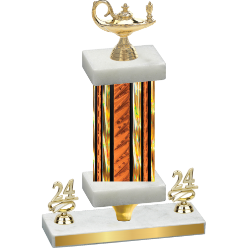 Premium Single Orange Glacier Year Academics Trophy