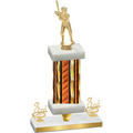 Premium Single Orange Glacier Third Place Baseball Trophy
