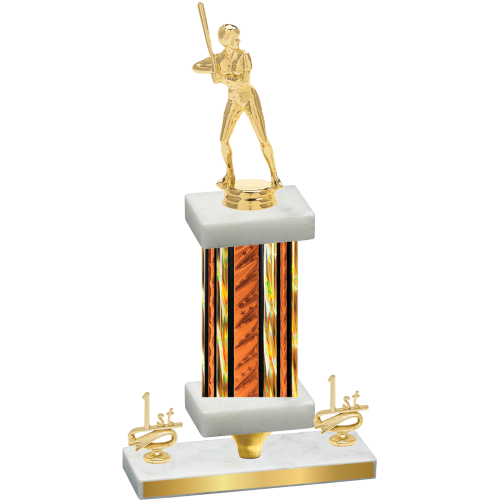 Premium Single Orange Glacier First Place Softball Trophy