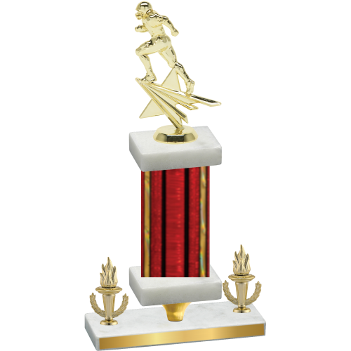 Premium Single Red Glacier Victory Football Trophy