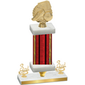 Premium Single Red Glacier Third Place Soccer Trophy