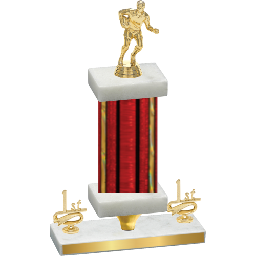 Premium Single Red Glacier First Place Rugby Trophy