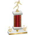 Premium Single Red Glacier Second Place Running Trophy