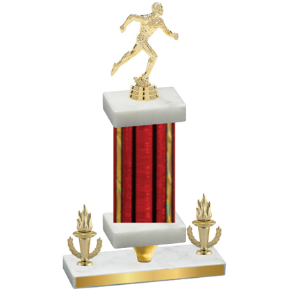 Premium Single Red Glacier Victory Running Trophy