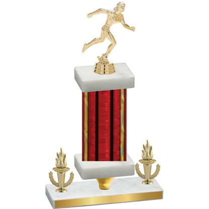 Premium Single Red Glacier Victory Running Trophy