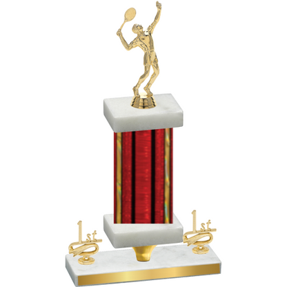 Premium Single Red Glacier First Place Tennis Trophy