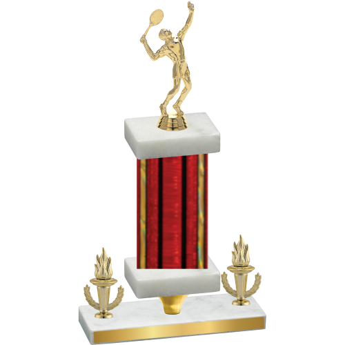 Premium Single Red Glacier Victory Tennis Trophy