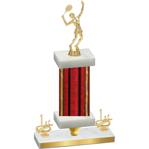 Premium Single Red Glacier First Place Tennis Trophy