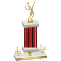 Premium Single Red Glacier Third Place Tennis Trophy