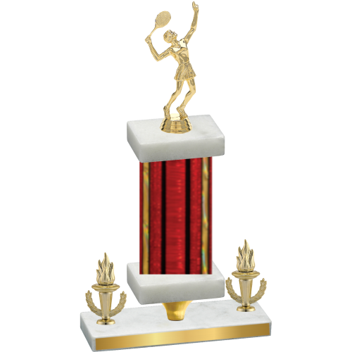 Premium Single Red Glacier Victory Tennis Trophy