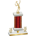 Premium Single Red Glacier Year Tennis Trophy