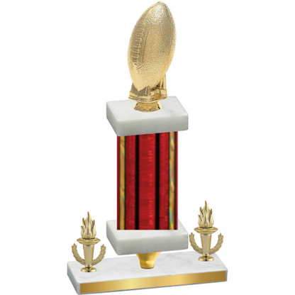 Premium Single Red Glacier Victory Football Trophy