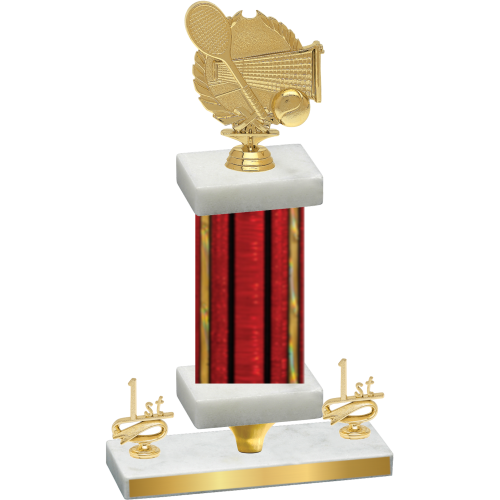 Premium Single Red Glacier First Place Tennis Trophy