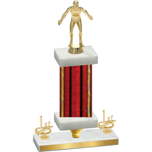 Premium Single Red Glacier First Place Wrestling Trophy