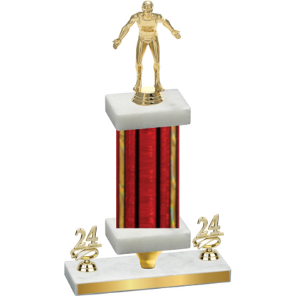 Premium Single Red Glacier Year Wrestling Trophy