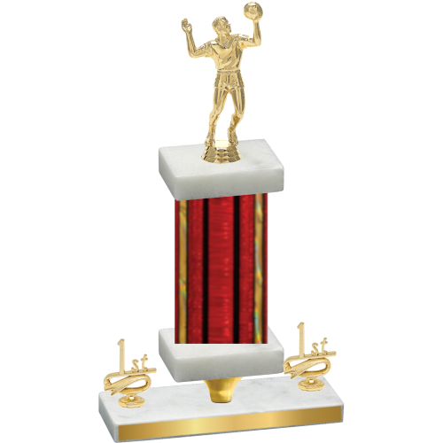 Premium Single Red Glacier First Place Volleyball Trophy