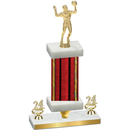 Premium Single Red Glacier Year Volleyball Trophy