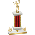 Premium Single Red Glacier First Place Volleyball Trophy